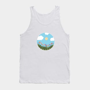 Tulip with sky in pastel color Tank Top